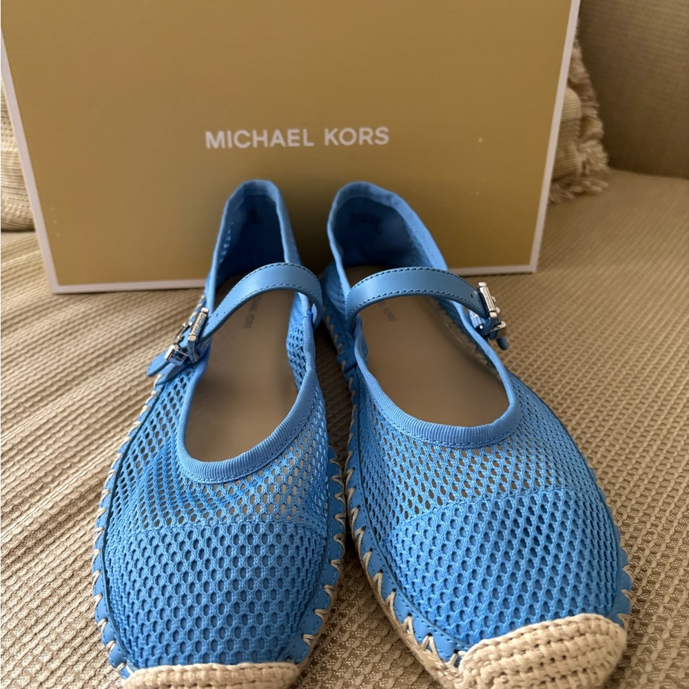 Michael Kors Lynn Ballet Espadrille Oval Net Mesh Flats
